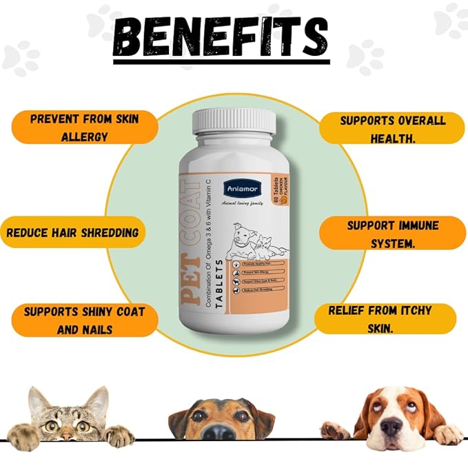 Aniamor Pet Coat Tablets for Dogs and Cats